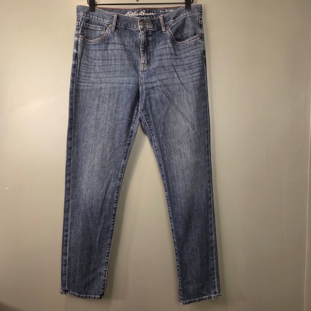 Eddie Bauer Women's Boyfriend Jeans Slim Leg Medium Wash Denim Size 8